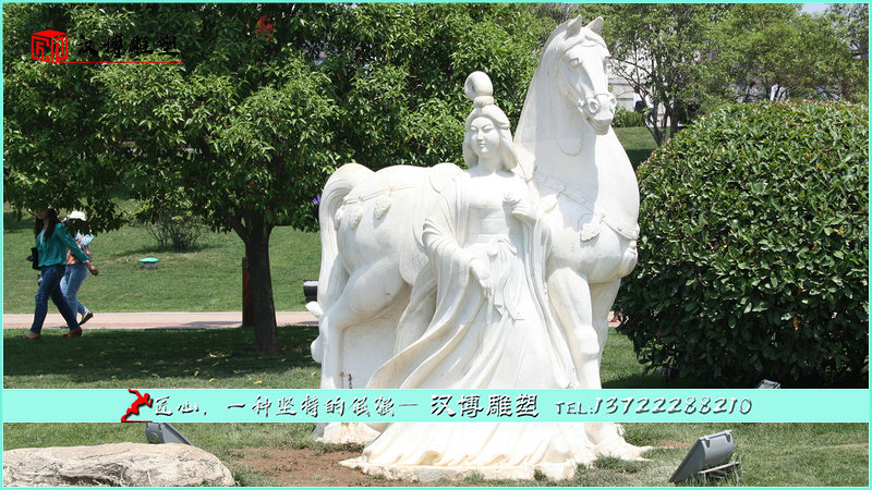 园林景观石雕,女子汉白玉,城市广场雕像
