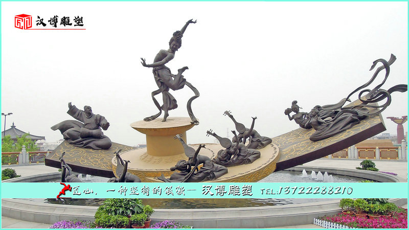  广场雕塑,传统工艺铜雕,大型人物雕塑