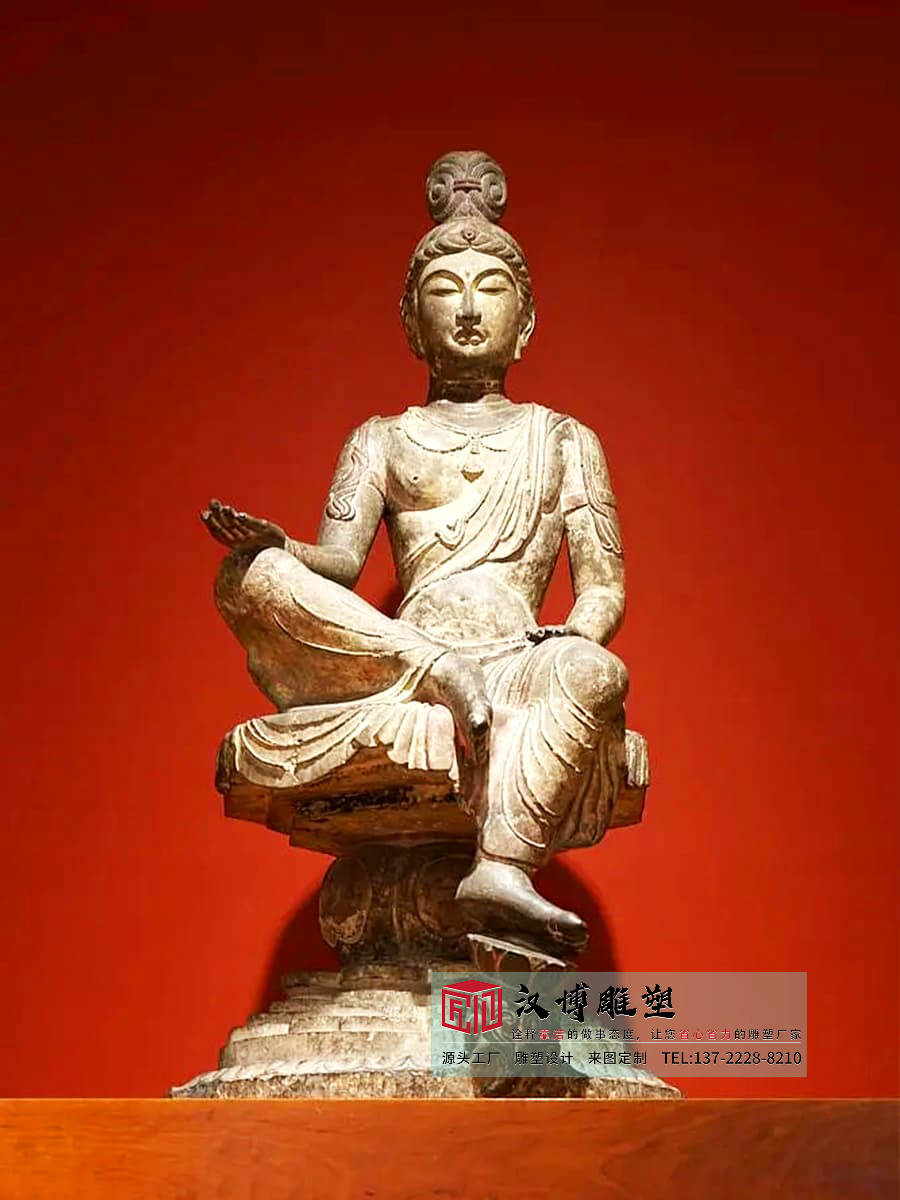 铸铜水月观音雕塑,户外公园雕塑,大型雕塑制作工厂